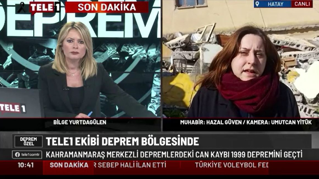 Yağmacılar deprem bölgesinde TELE 1 ekibinin kamerasını çaldı