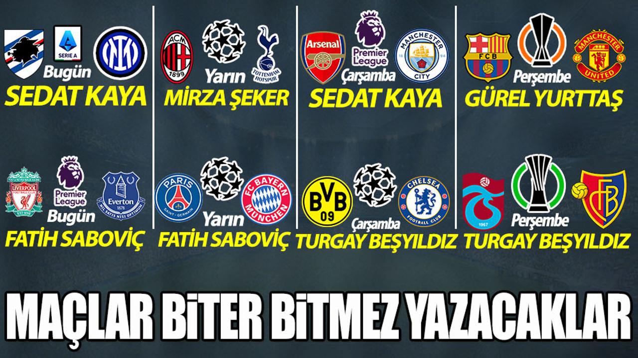 Avrupa'da futbol heyecanı Yeniçağ'da. Maçlar biter bitmez yazacaklar (13 Şubat 2023)