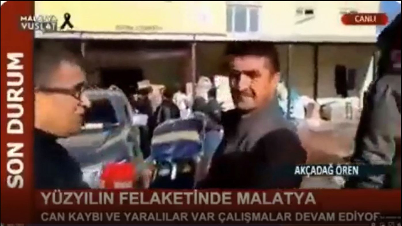 Canlı yayında röportaj yapılmak istenen depremzede muhabiri neye uğradığını şaşırttı