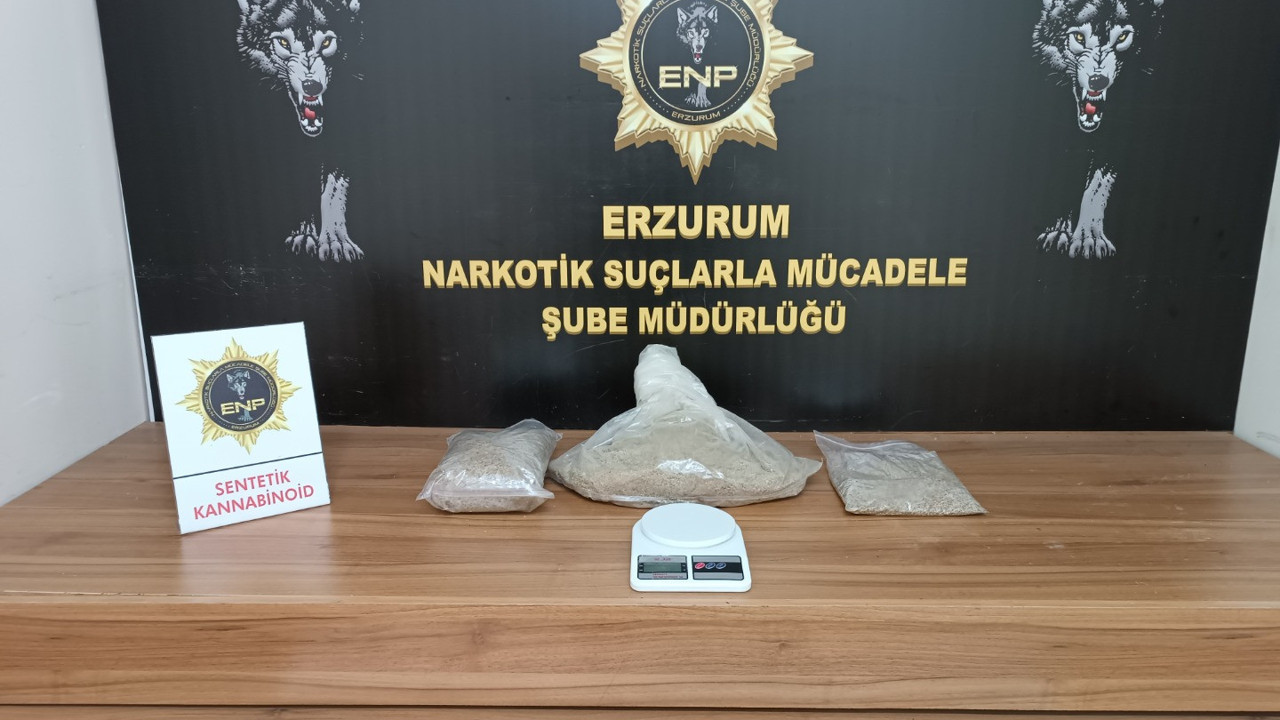 Erzurum'da uyuşturucu madde satıcılarına yönelik operasyon (17 Şubat 2023)