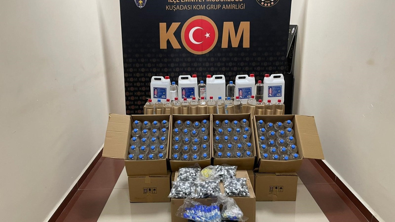 Yüzlerce kaçak alkol ele geçirildi