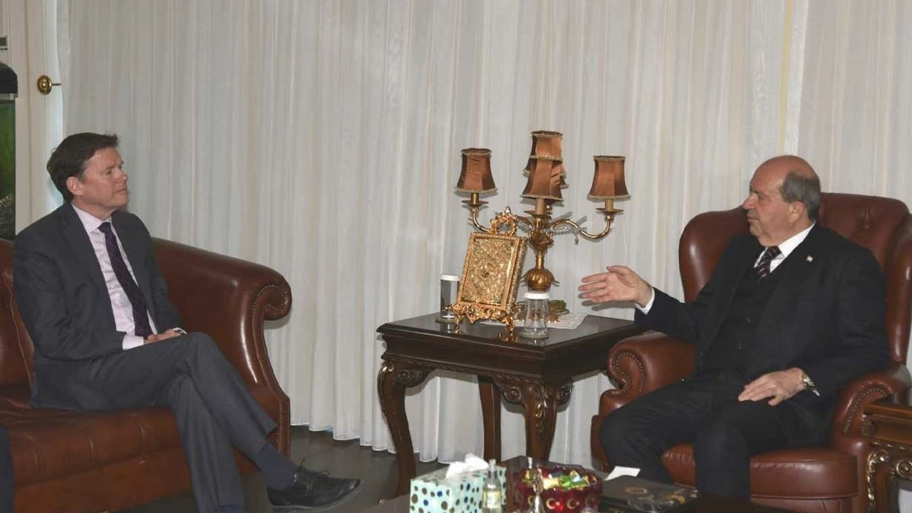 KKTC Cumhurbaşkanı Tatar BM'nin Kıbrıs Özel Temsilcisi Stewart'ı kabul etti