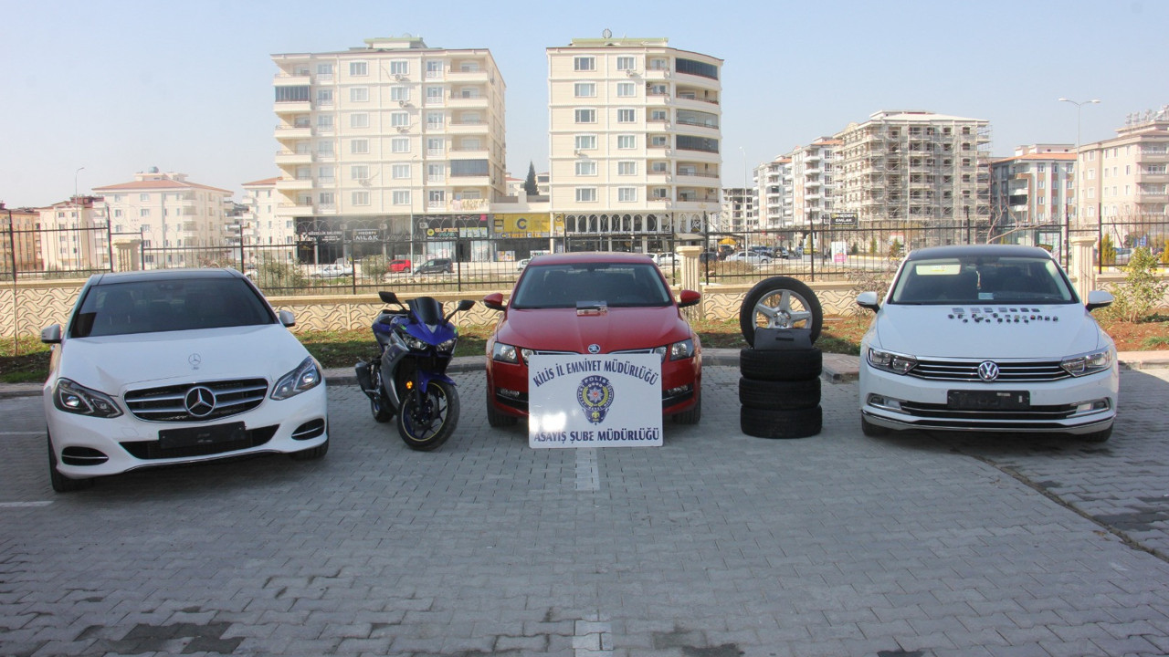 Kilis'te çalınan araçlar Gaziantep'te yakalandı