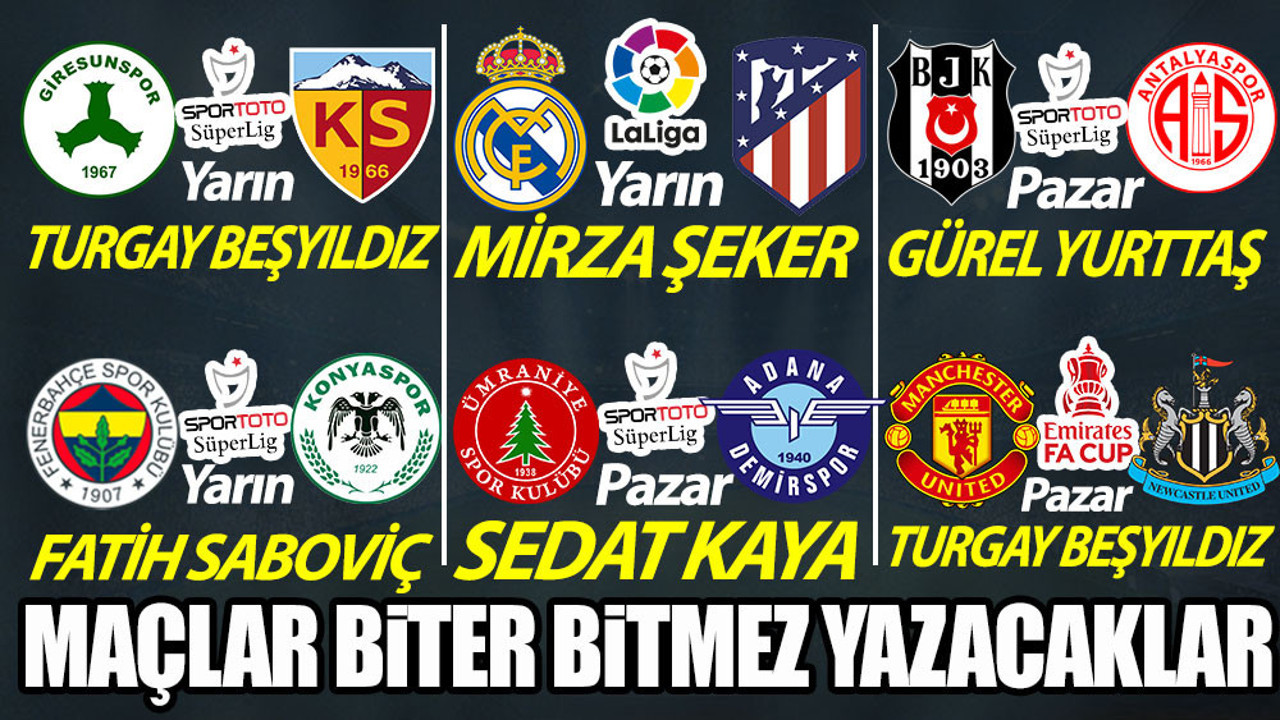 Süper Lig ve Avrupa'da futbol heyecanı Yeniçağ'da. Maçlar biter bitmez yazacaklar (24 Şubat 2023)