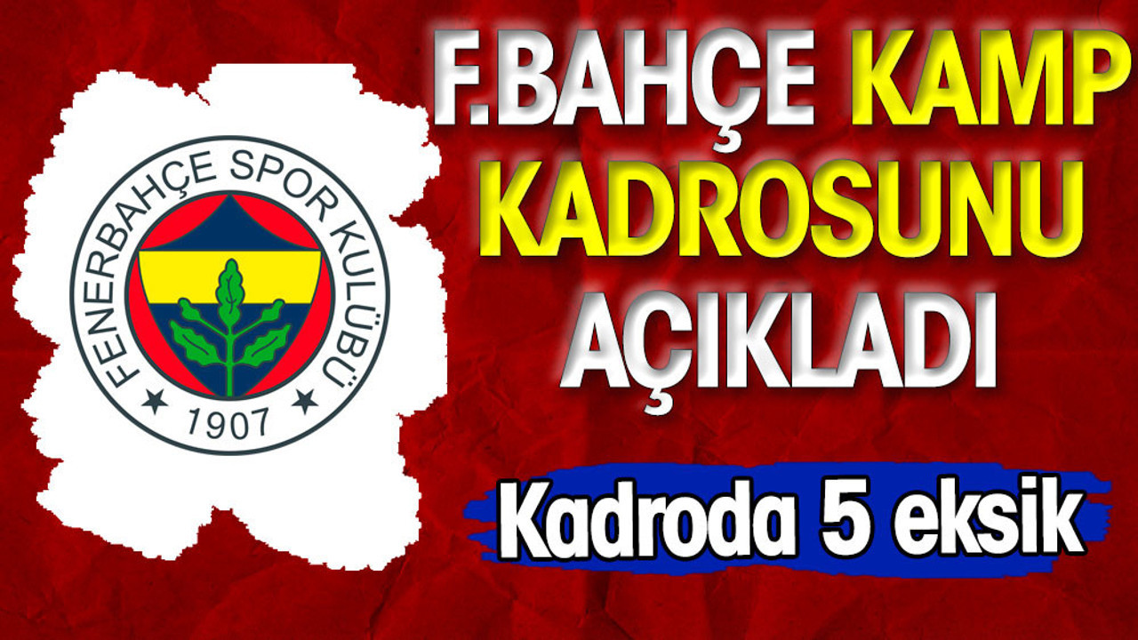 Fenerbahçe'nin Kayseri kadrosu açıklandı: 5 futbolcu yok