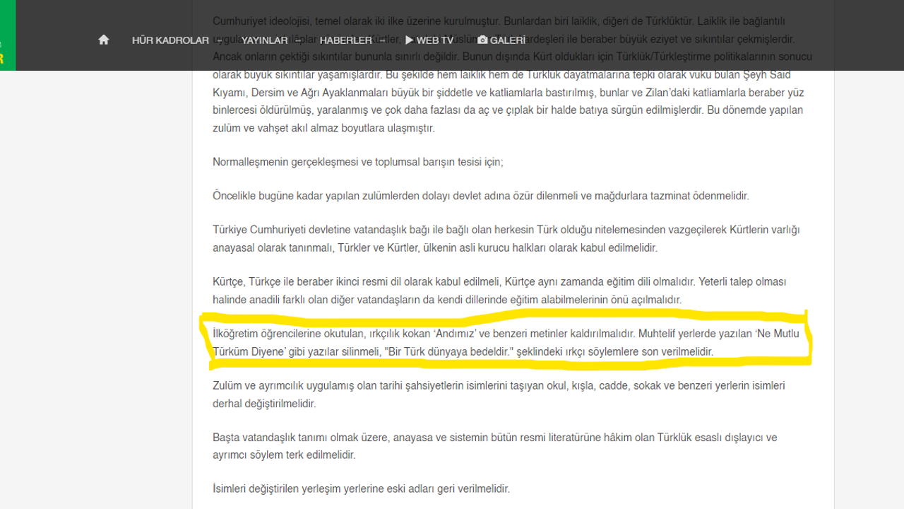 Cumhur İttifakı'na katılacak partinin programında Türklüğe savaş açılmış