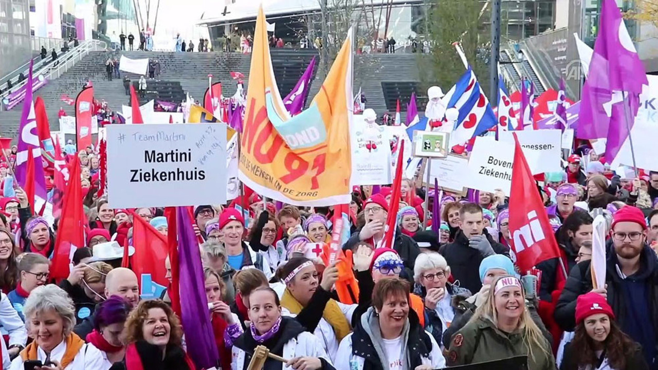Hollanda’da 200 bin sağlık çalışanı grevde