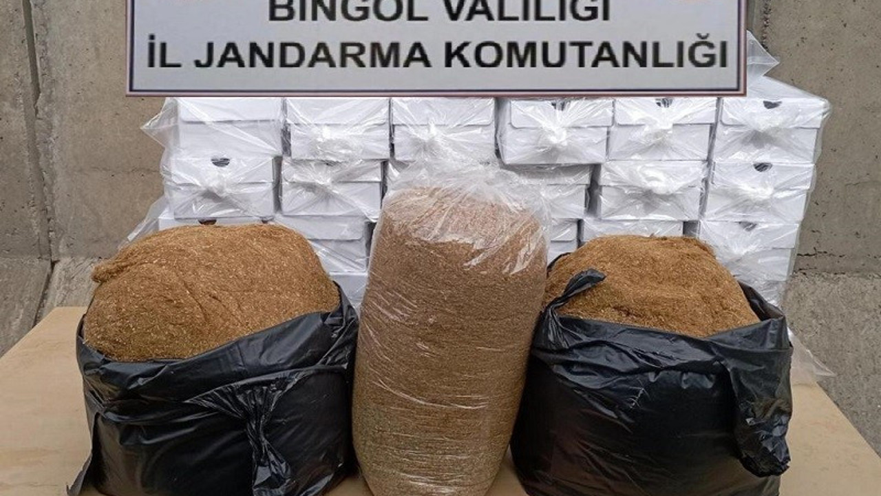 Bingöl’de 55 kilo kaçak tütün ele geçirildi