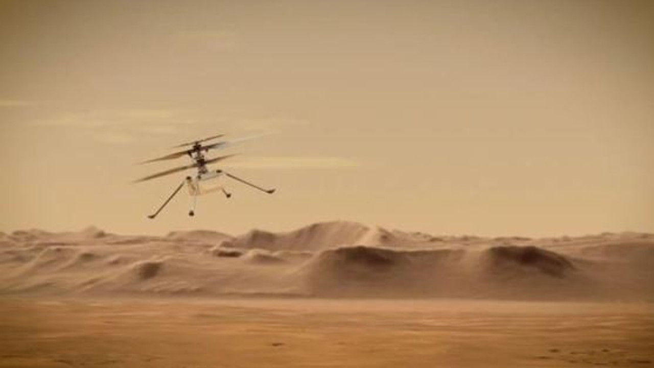 Helikopterin inanılmaz görüntüsü paylaşıldı. NASA Mars'ı havadan teftiş etti