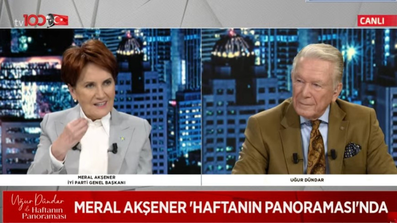 Meral Akşener'den önemli açıklamalar. Canlı yayında Uğur Dündar'ın sorularını yanıtladı