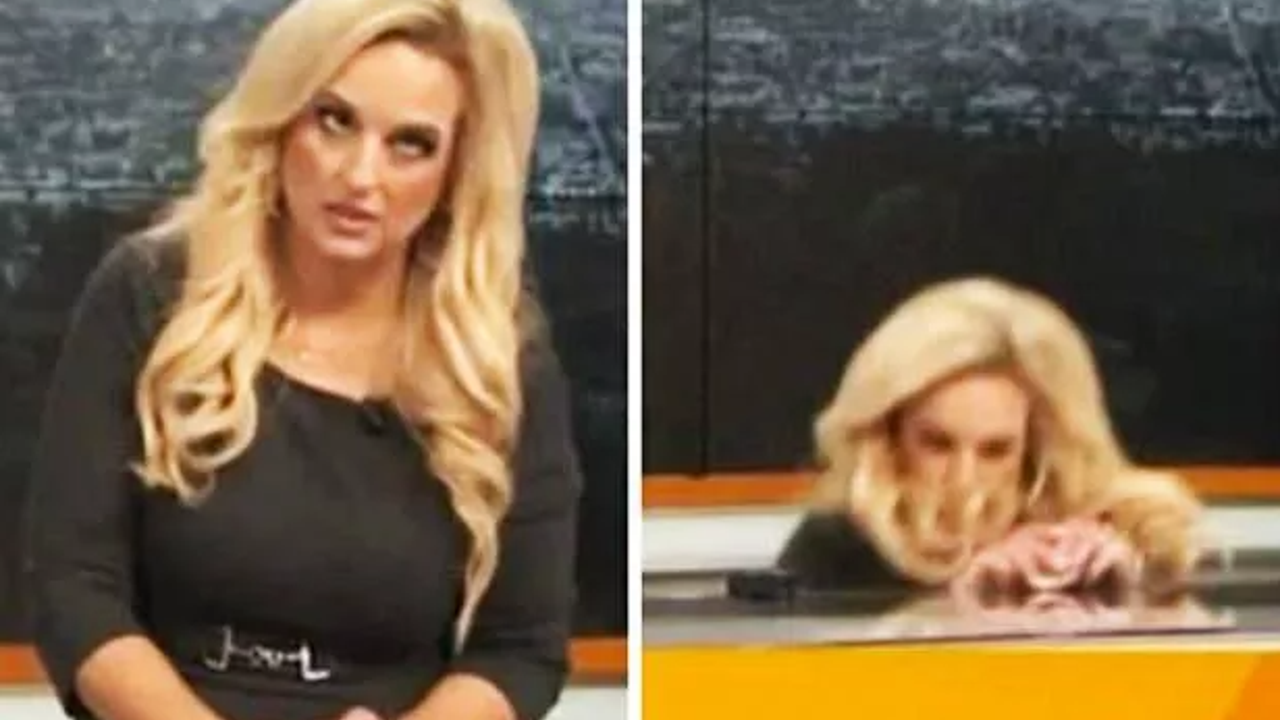 Sunucu canlı yayında bayıldı