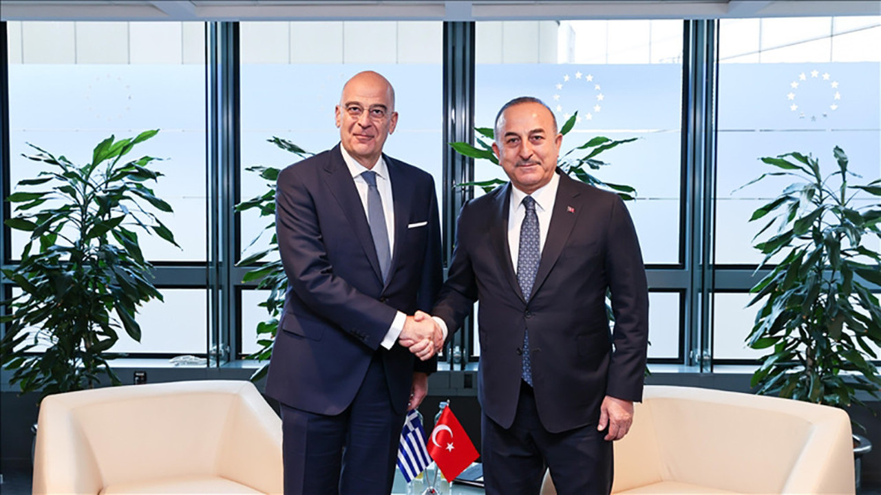 Çavuşoğlu, Brüksel'de Yunan mevkidaşı Dendias ile görüştü (20 Mart 2023)