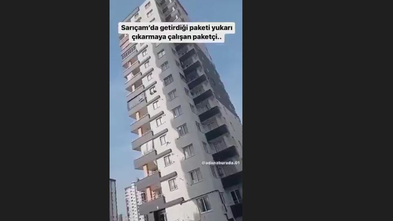 Ağır hasarlı binaya sipariş teslim etmeye giden kurye isyan etti: 35 TL’ye canımı mı vereyim?