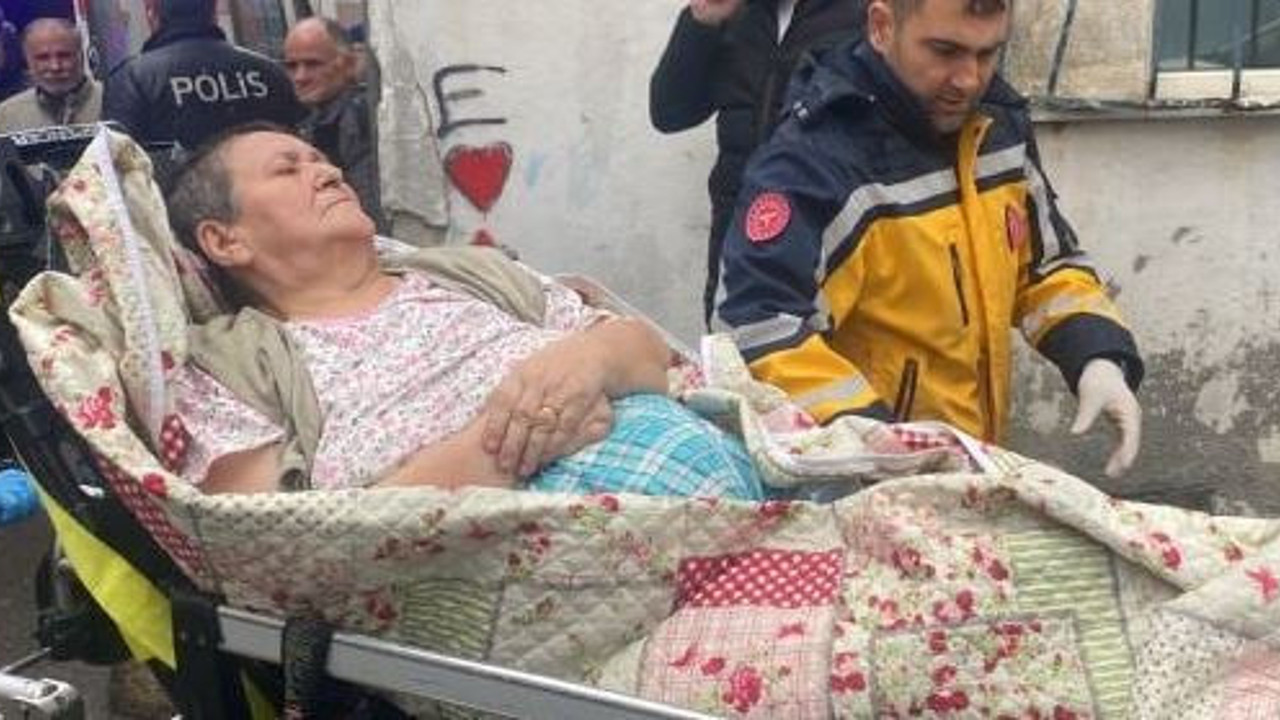 Yatalak kadın ile torununu ölümden itfaiye kurtardı