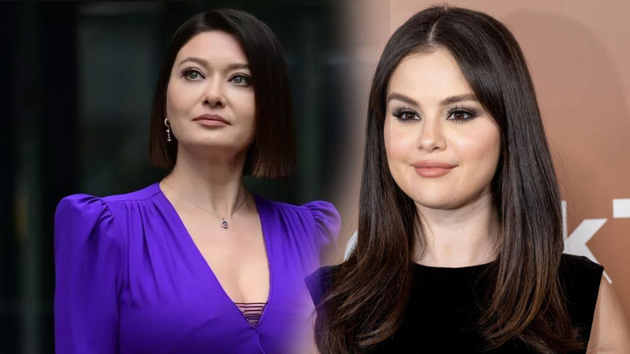 Nurgül Yeşilçay'dan Selena Gomez'e gönderme. Taklitler aslını yaşatır bebeğim