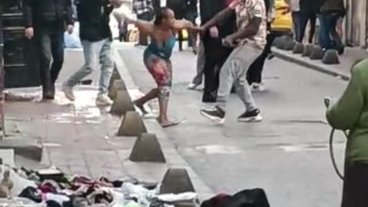 Taksim'de 'uluslararası' kavga