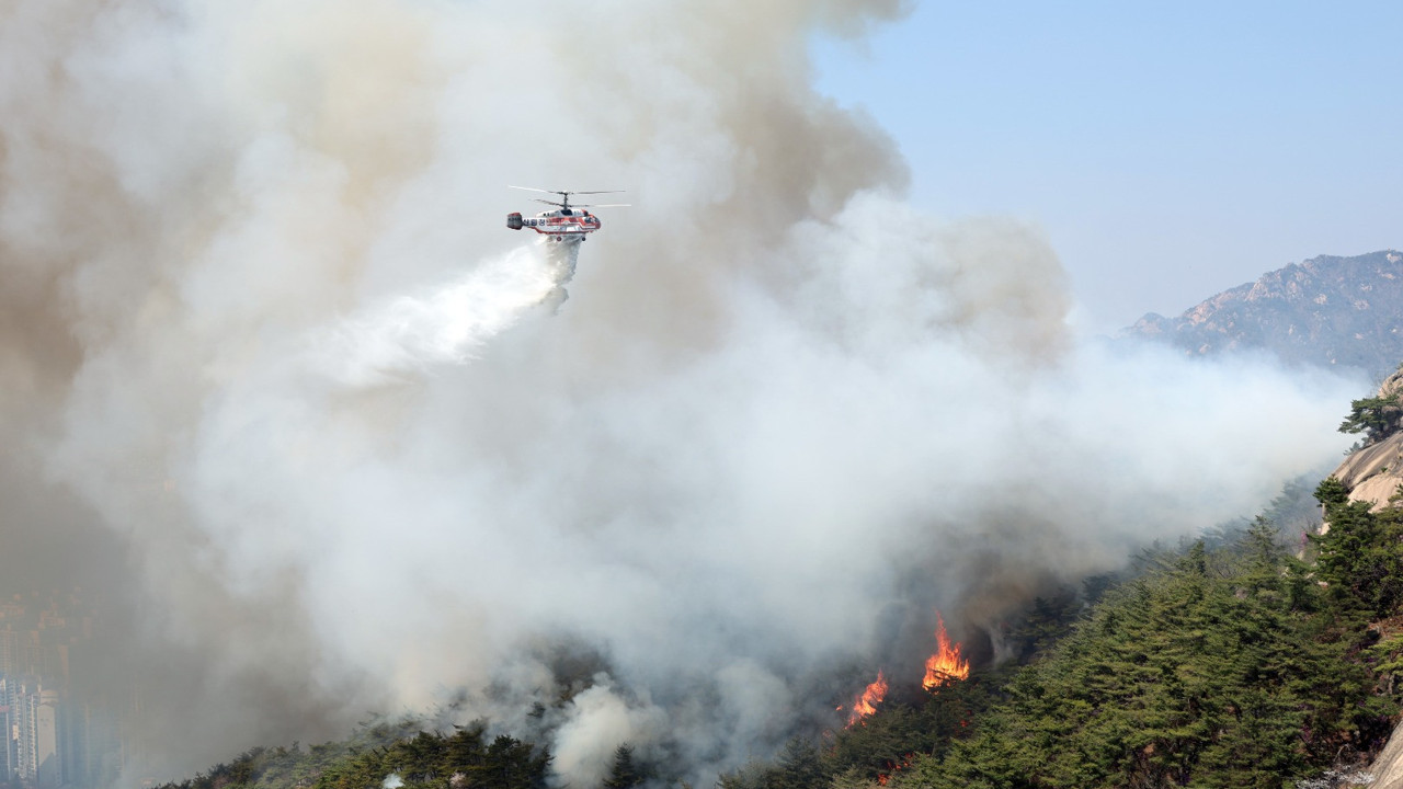 Güney Kore’nin başkentinde orman yangını: 120 ev tahliye edildi