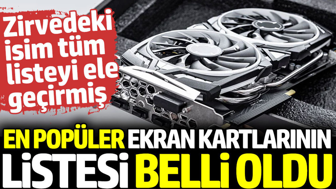 En popüler ekran kartlarının listesi belli oldu. Zirvedeki isim tüm listeyi ele geçirmiş