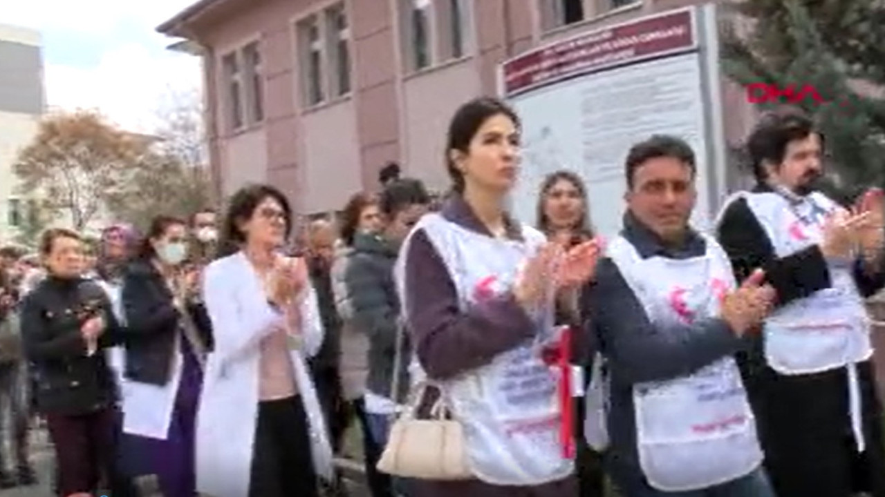 Ankara Sanatoryum Hastanesi'nde doktora yumruklu saldırıya protesto