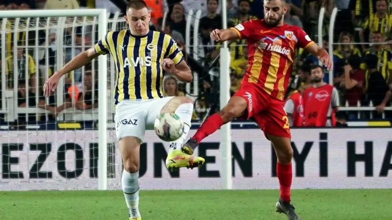 Fenerbahçe Kayserispor maçının ilk 11'leri belli oldu