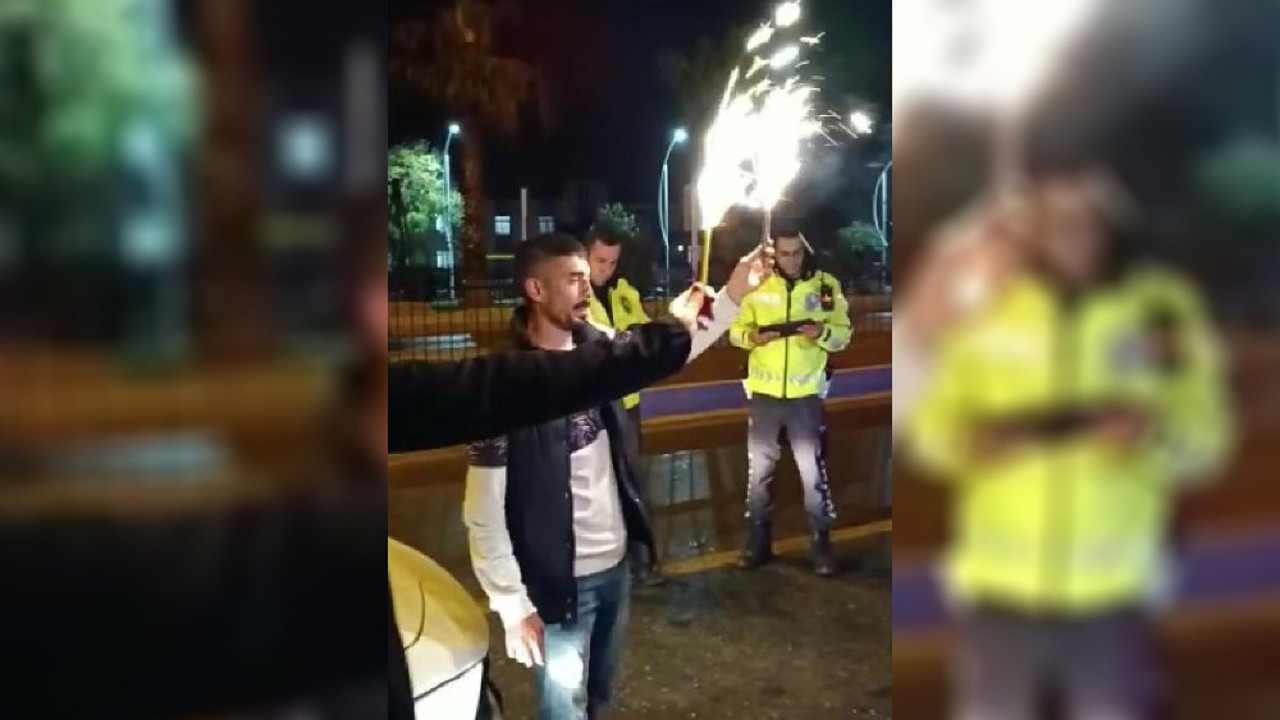 Uygulama yapan polislere ‘pastalı’ süpriz