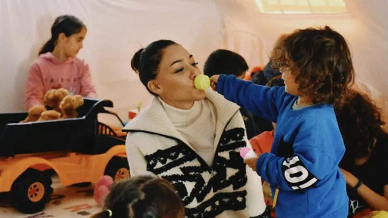 Dilan Çiçek Deniz depremzede çocuklarla bir araya geldi
