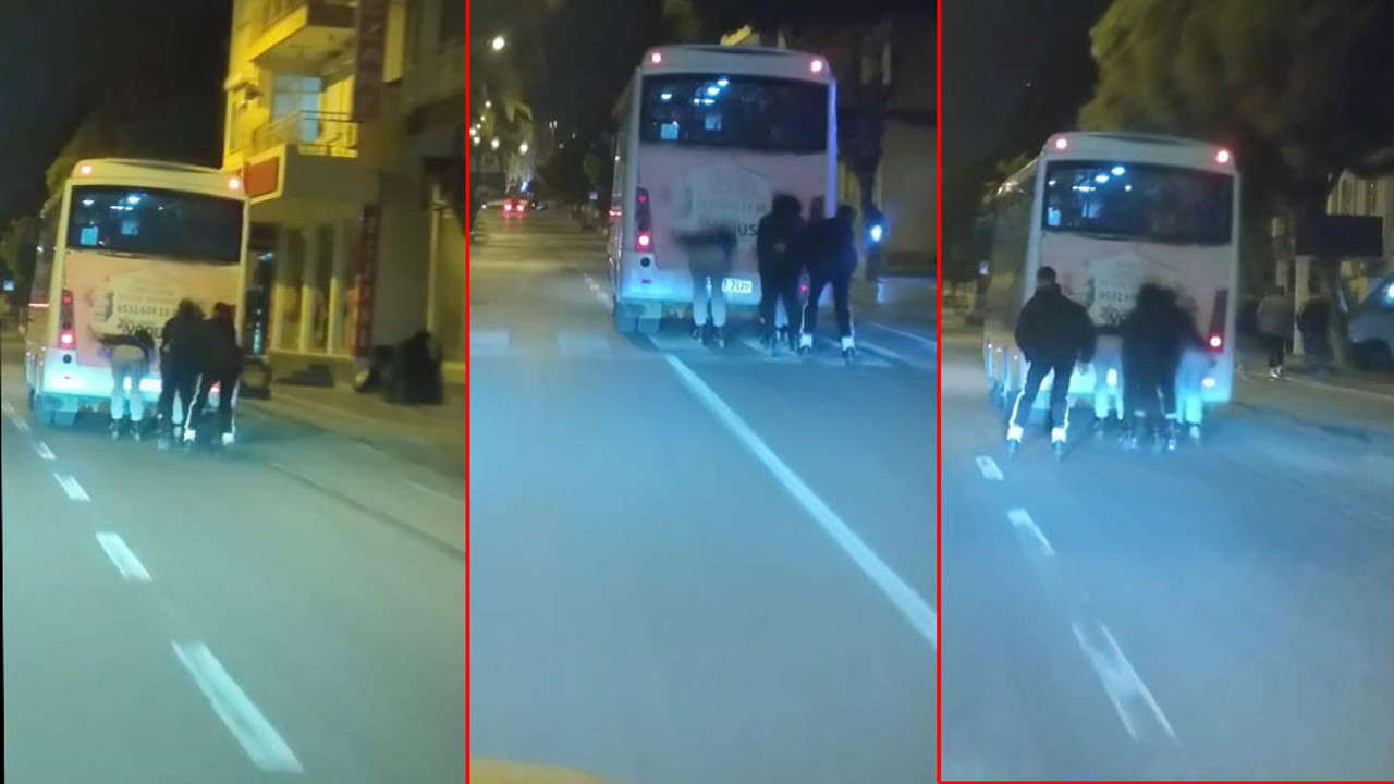 Antalya'da patenli gençlerin tehlikeli yolculuğu