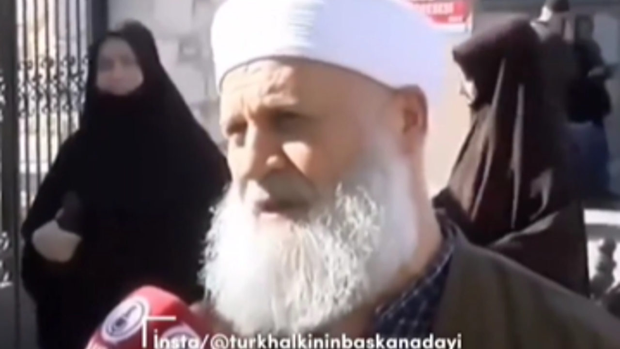 Sokak röportajında sarıklı cübbeli adamdan Erdoğan yorumu: Bir an evvel bırakmasını bekliyoruz