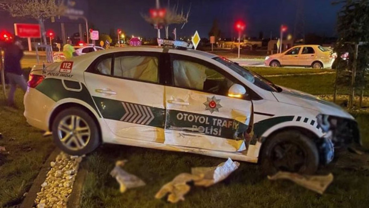 Polis aracının karıştığı kazada 3'ü polis 6 yaralı var