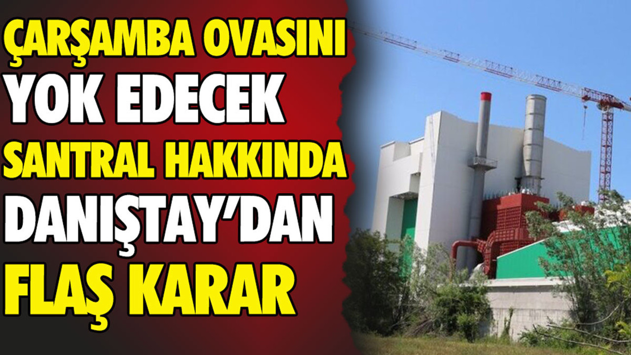 Çarşamba Ovası’nı yok edecek santral hakkında Danıştay’dan flaş karar