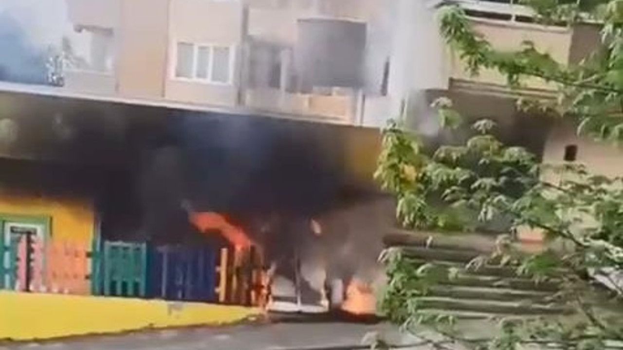 Anaokulunda korkutan yangın. Okul kullanılamaz halde