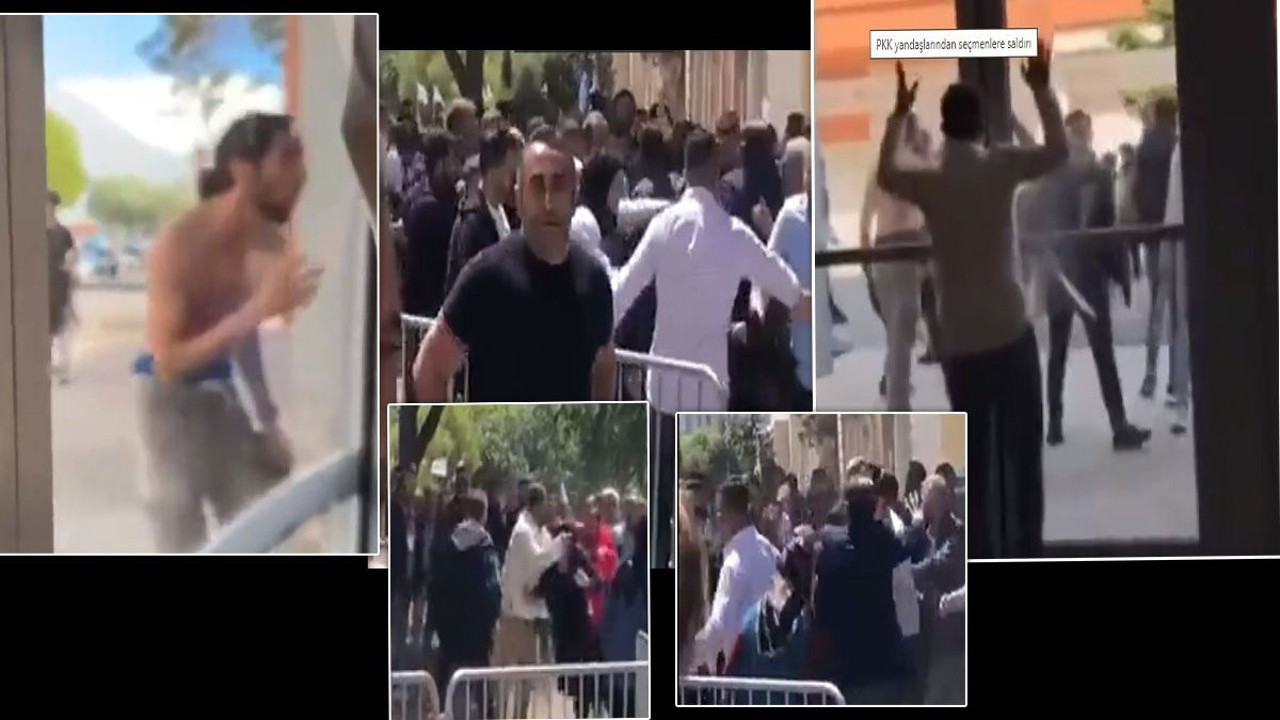 Terör örgütü yandaşları oy vermeye giden seçmenlere saldırdı