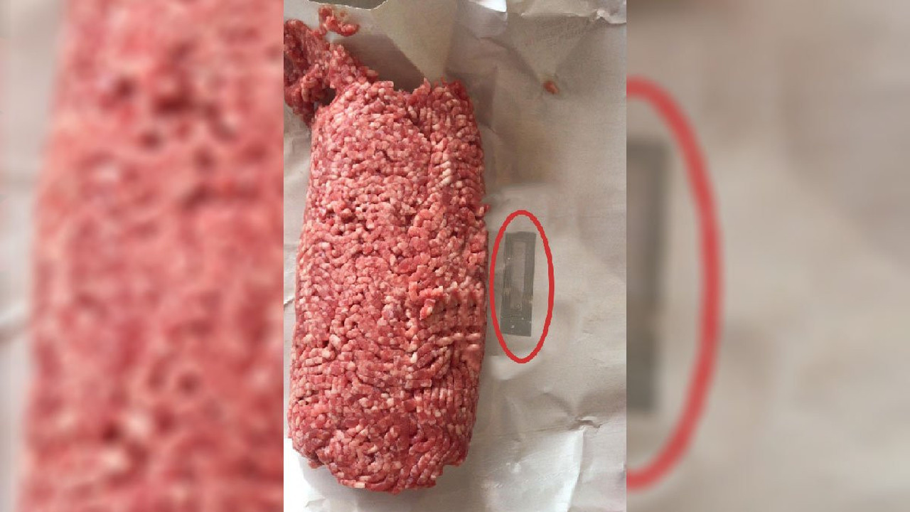 Bir Türkiye geçeği. Çalınmasın diye kıymaya güvenlik bandı taktılar