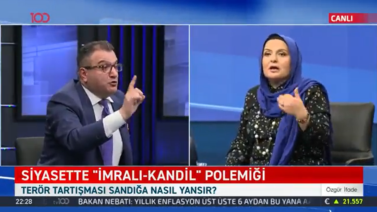 TV 100 canlı yayınında ortalık karıştı. Cem Küçük ve Nihal Bengisu Karaca arasında tansiyon yükseldi