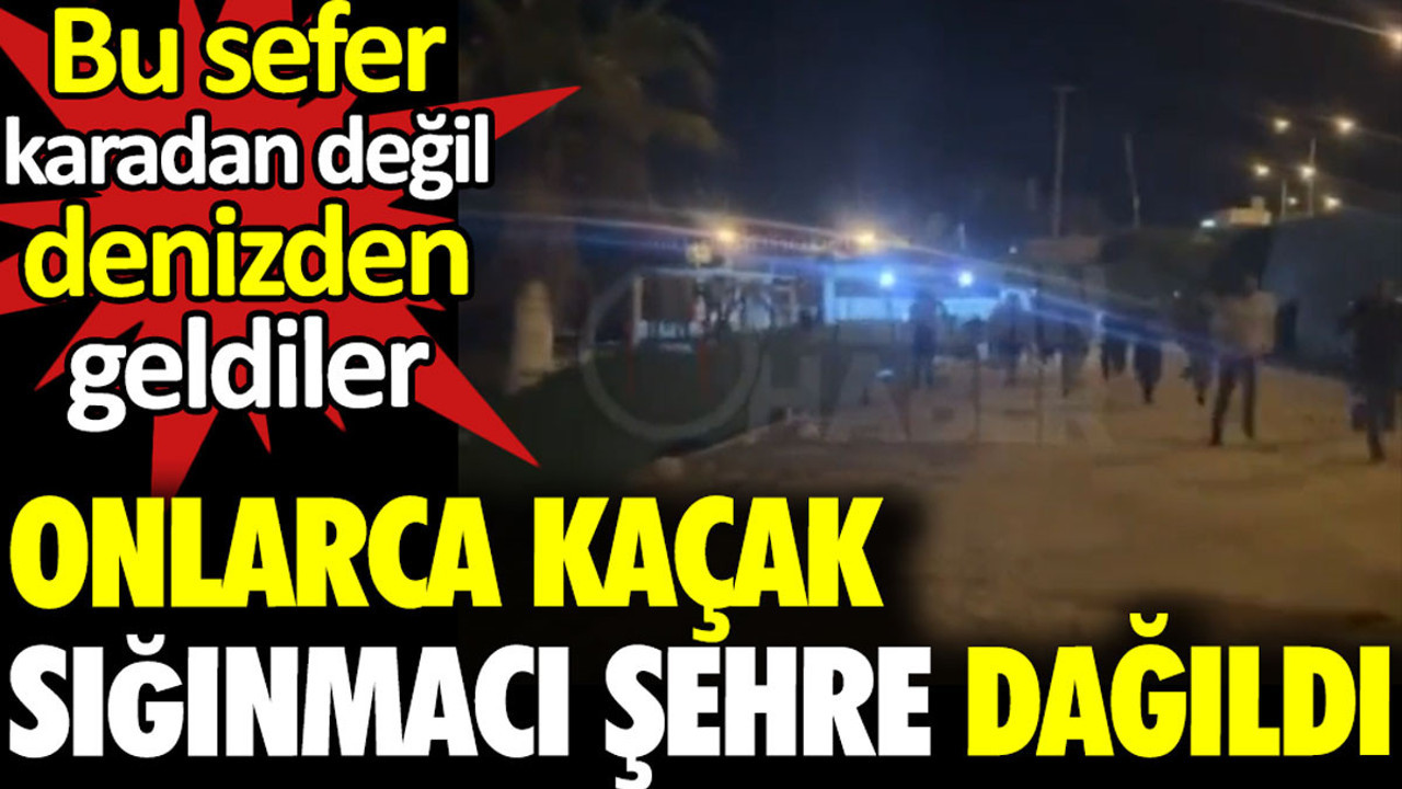 Onlarca kaçak sığınmacı şehre dağıldı. Bu sefer karadan değil denizden geldiler