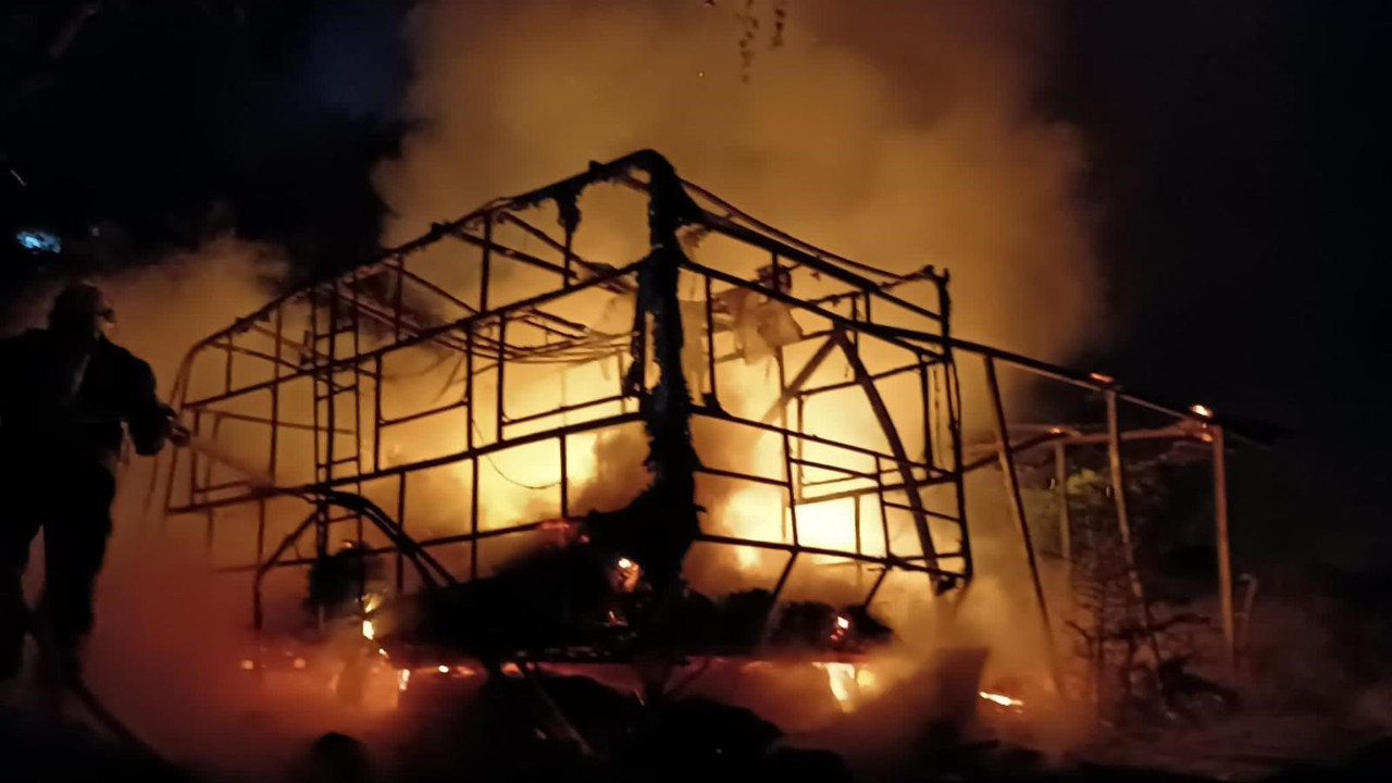 Korkunç ölüm. Karavanda yanarak can verdi