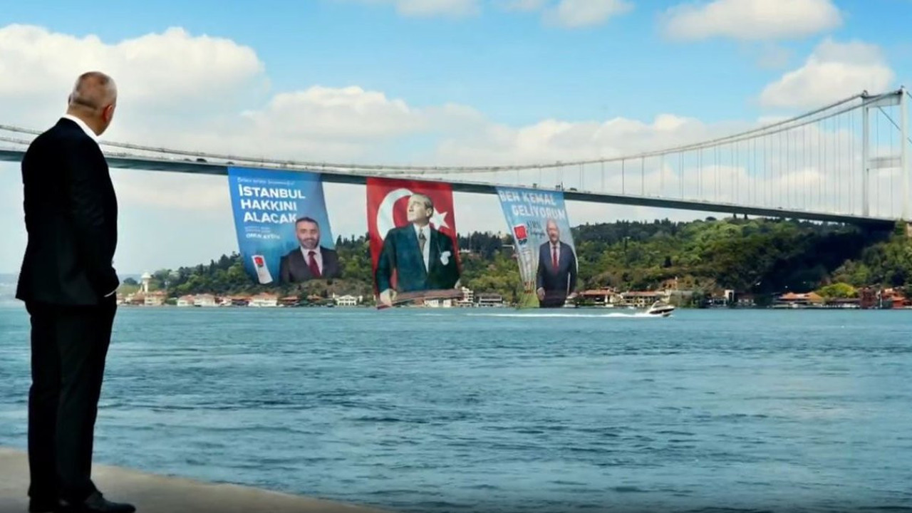 CHP adayı Onur Aydın'dan dikkat çeken pankart