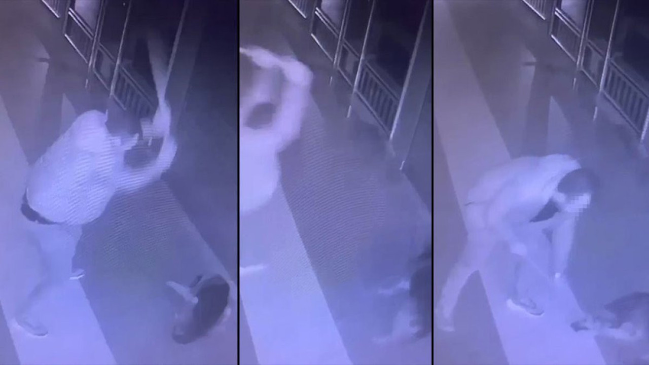 Süpürgeyle sever gibi yaptı daha sonra acımasızca dövdü