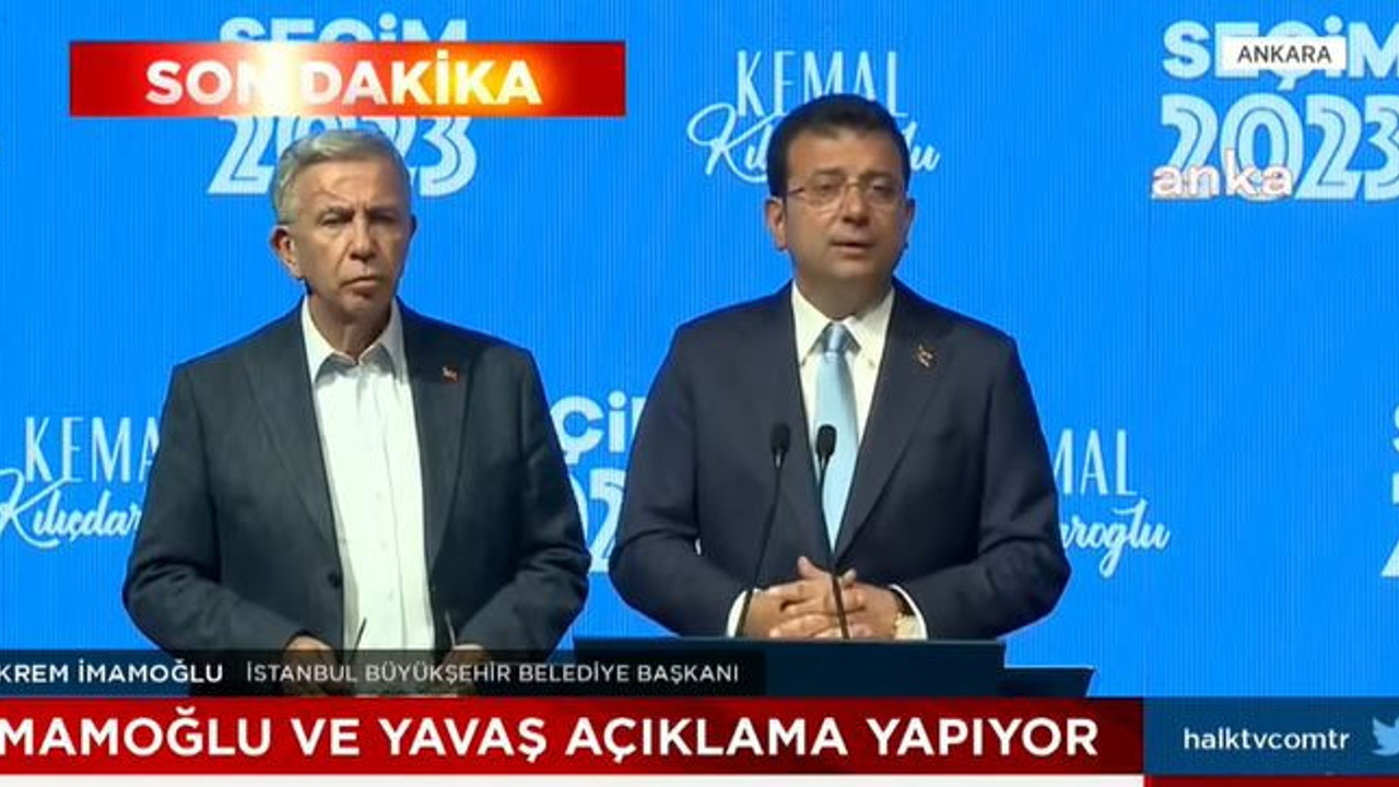 İmamoğlu ve Yavaş: Net olarak öndeyiz