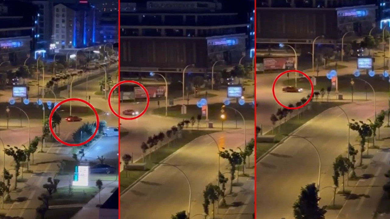 Yok mu bu trafik magandasına dur diyecek. Dakikalarca drift attı