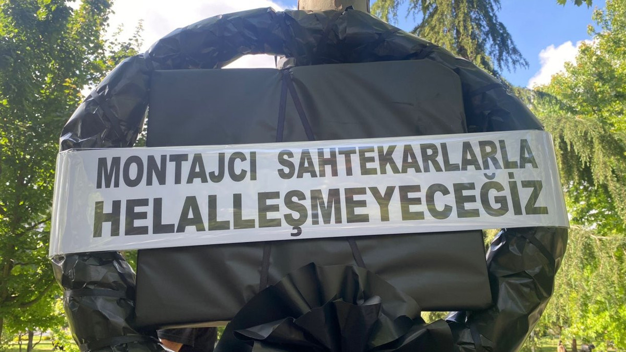 Canan Kaftancıoğlu AKP İstanbul önüne siyah çelenk bıraktı. Montajcı sahtekarlarla helalleşmeyeceğiz hesaplaşacağız!