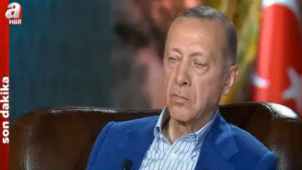 Erdoğan katıldığı A Haber canlı yayınında uyukladı