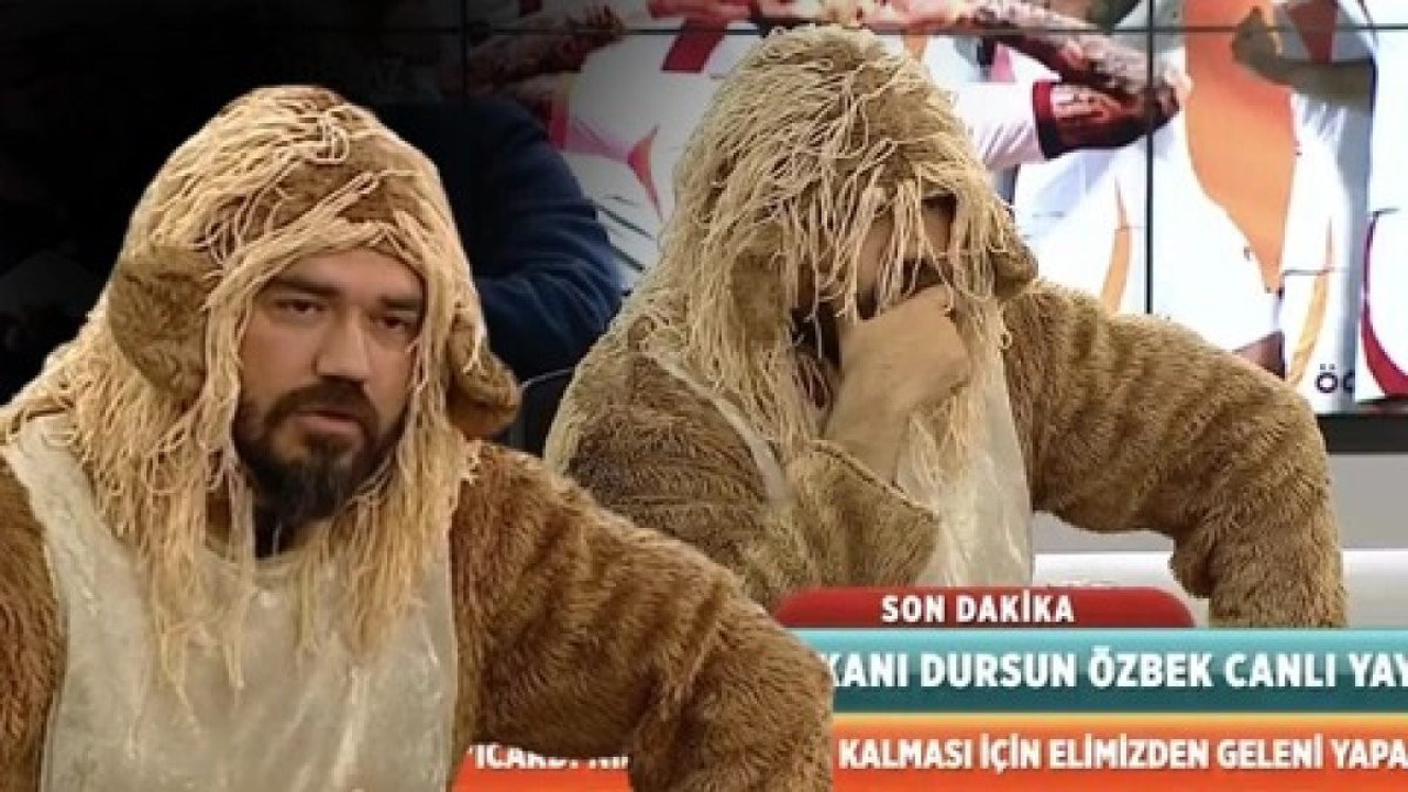 Nagehan Alçı'nın "Müthiş zeki" dediği Rasim Ozan Kütahyalı aslan kostümüyle canlı yayına çıktı