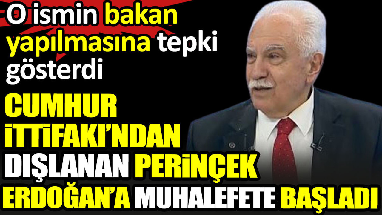 Cumhur İttifakı’ndan dışlanan Doğu Perinçek Erdoğan’a muhalefet başladı. O ismin bakan yapılmasına tepki gösterdi