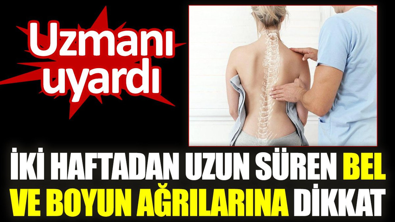 İki haftadan uzun süren bel ve boyun ağrılarına dikkat. Uzmanı uyardı
