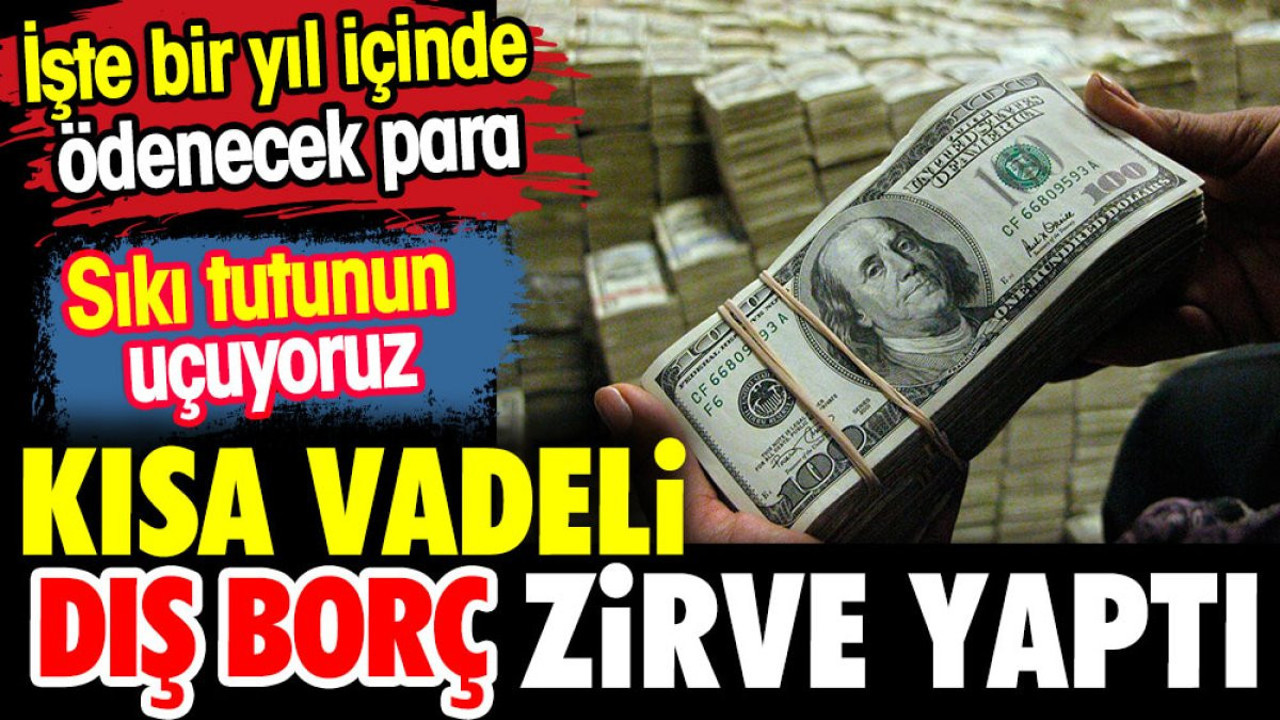 Kısa vadeli dış borç zirve yaptı. İşte 1 yıl içinde ödenecek para