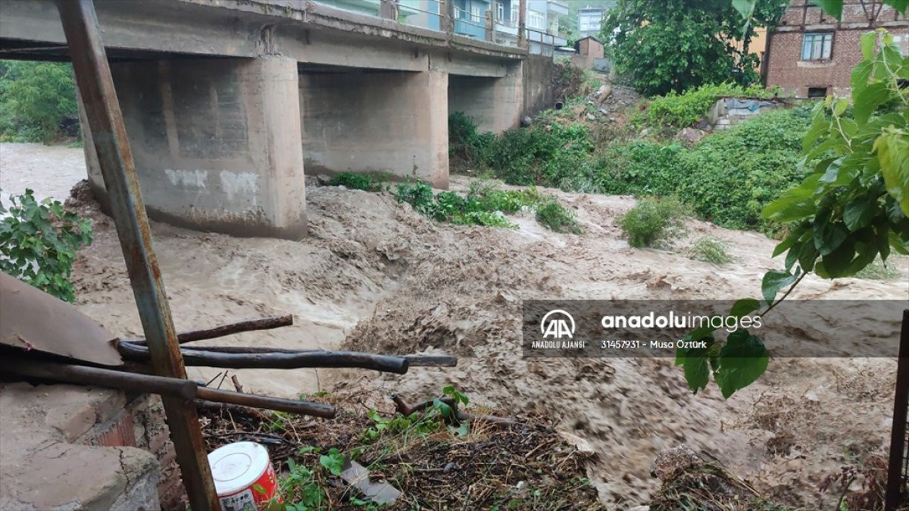 Bursa'da taşan dere evlere ve tarım alanlarına doldu