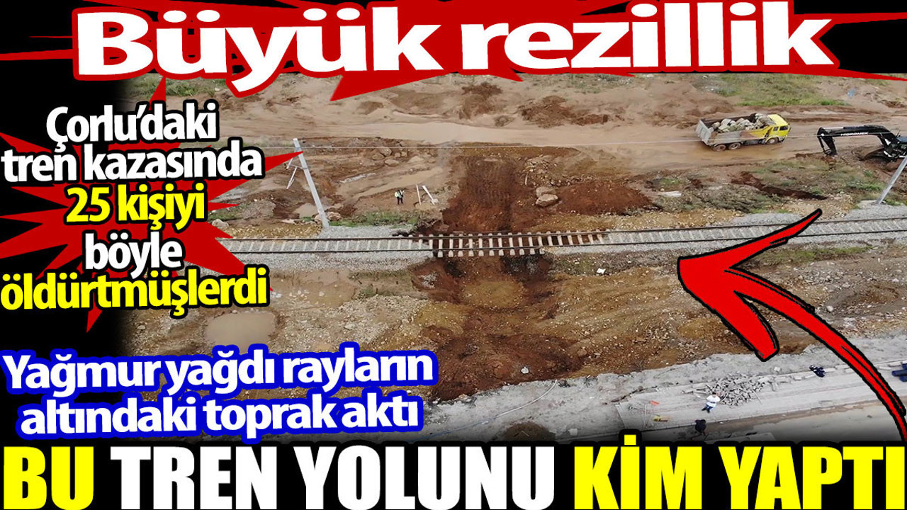 Bu tren yolunu kim yaptı? Büyük rezillik. Yağmur yağdı rayların altındaki toprak aktı