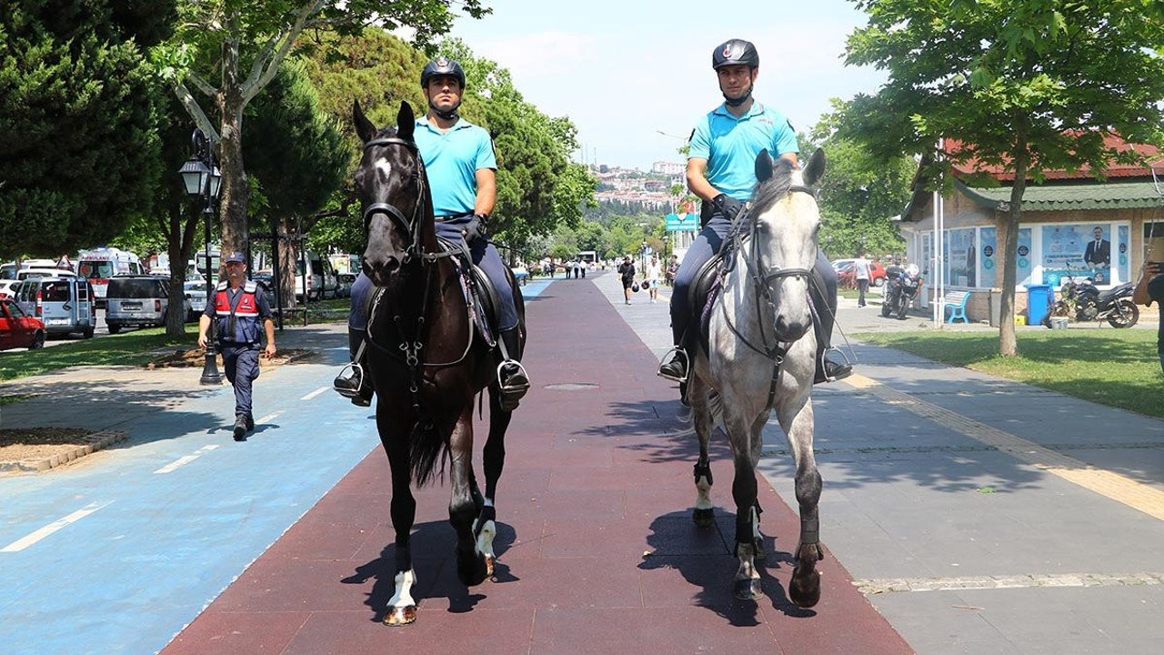 Tekirdağ’da atlı jandarma timi görev başında