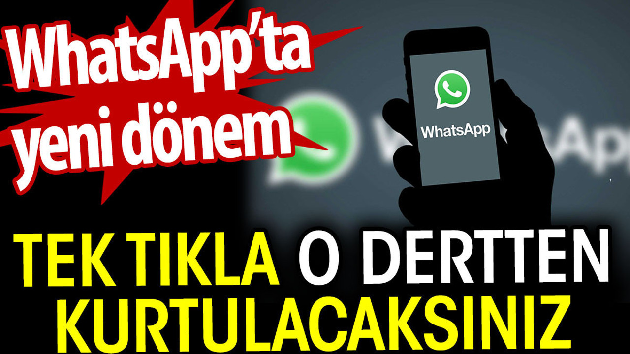 WhatsApp'ta yeni dönem. Tek tuşla o dertten kurtulacaksınız